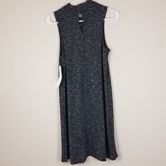 Almost Famous Black Marled Sleeveless Mock Neck Dress - Picture 5 of 8